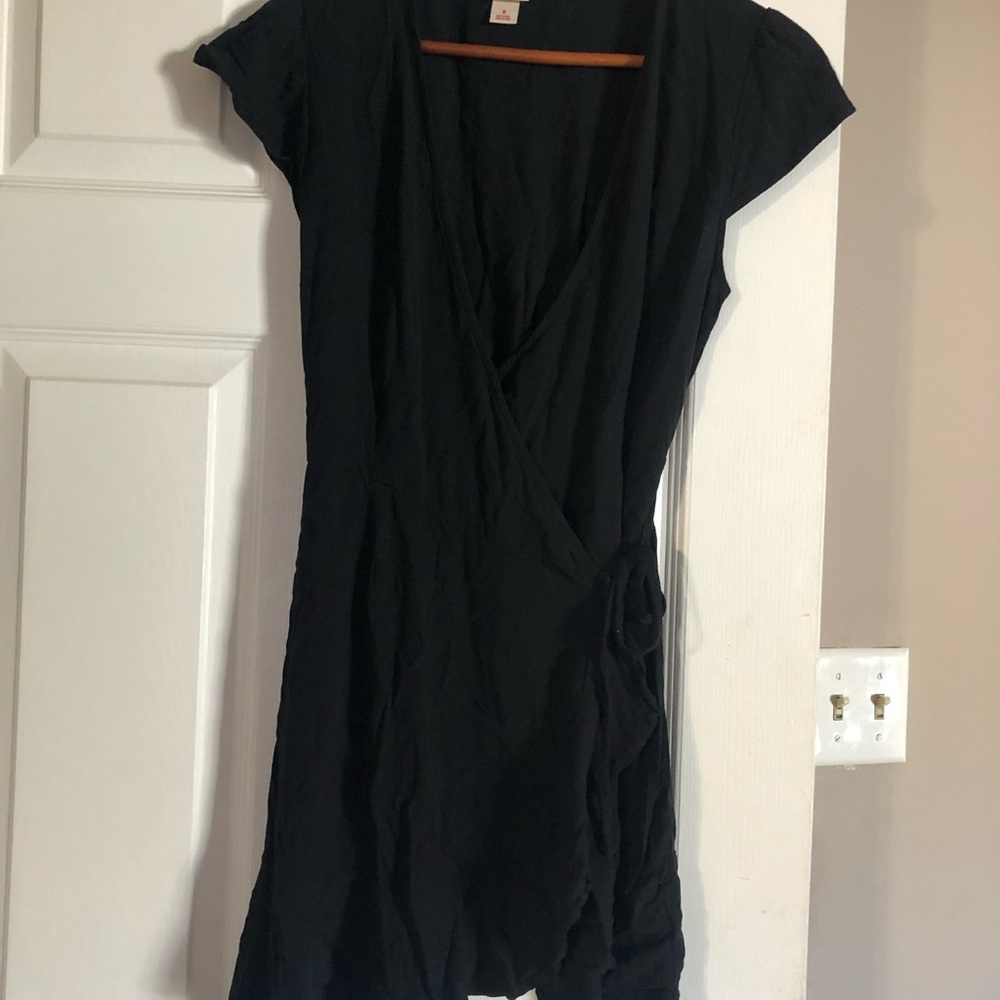 Black wrap dress